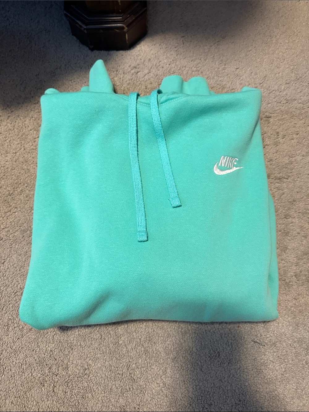 Nike Aqua Hoodie with White Swoosh